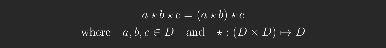 Mathematical Definition of Left-Associativity