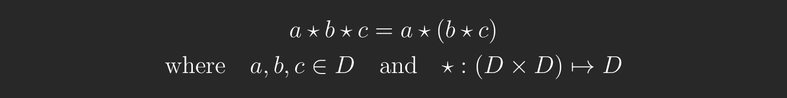 Mathematical Definition of Right-Associativity